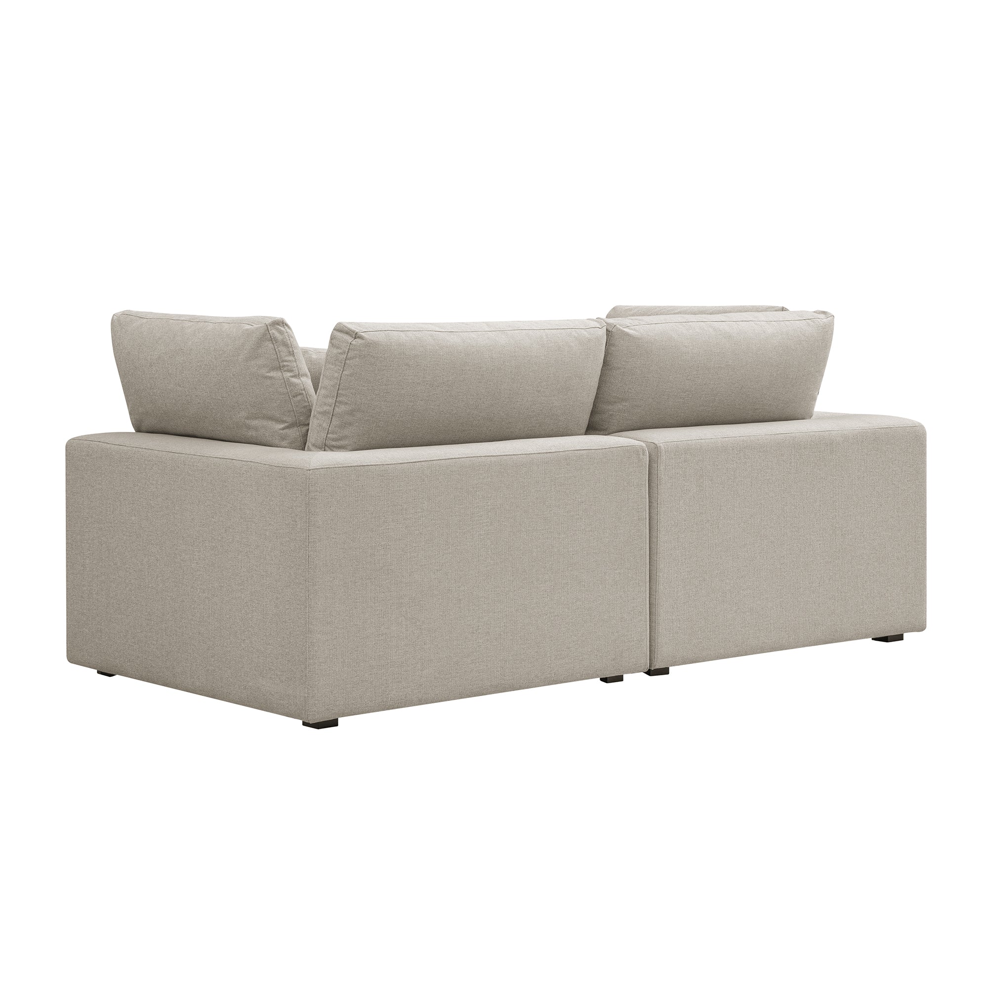 Lutyens Oatmeal Weave Fabric Sectional Sofa, 2-Piece - Image 11