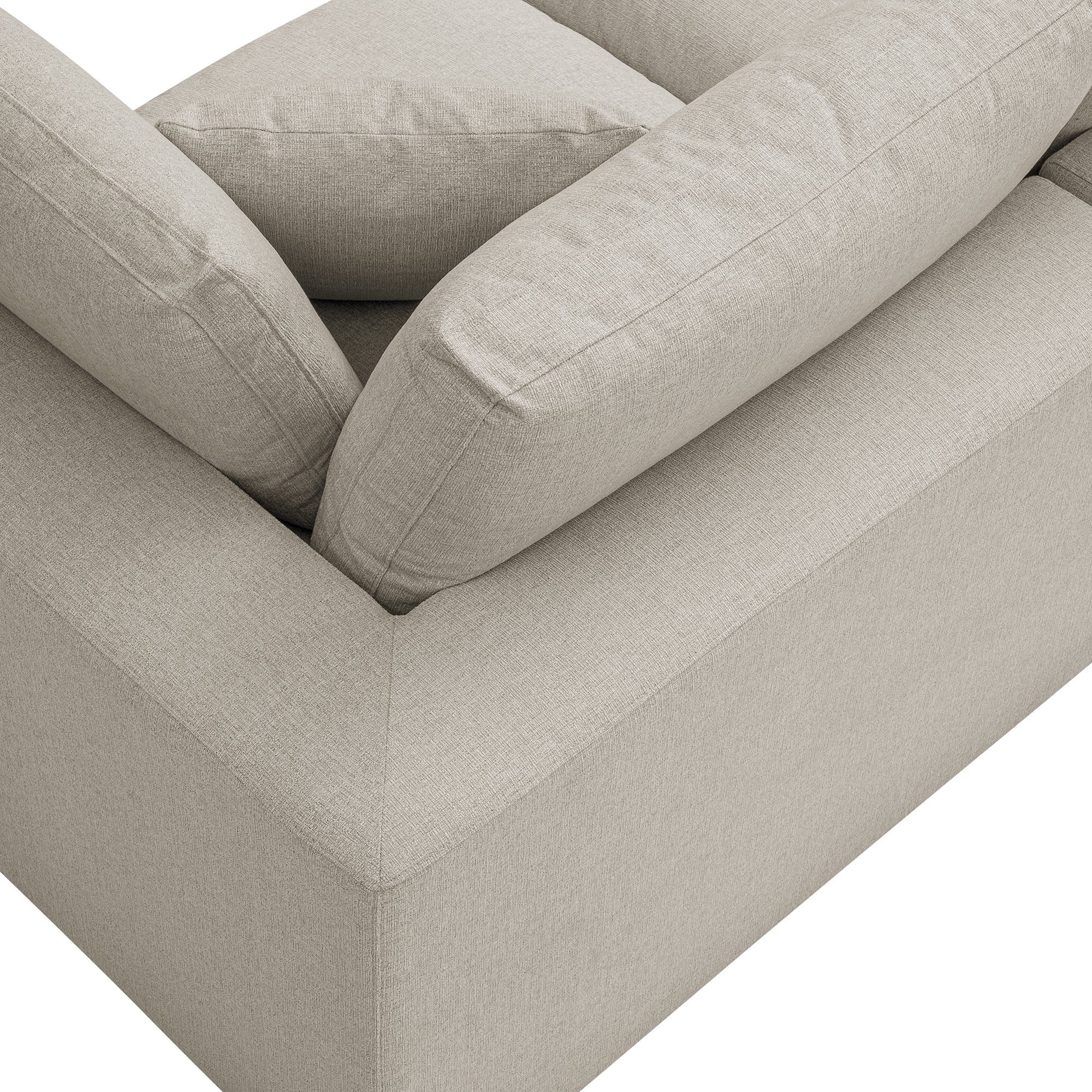 Lutyens Oatmeal Weave Fabric Sectional Sofa, 2-Piece - Image 14