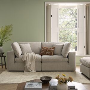Alternative view of Lutyens Oatmeal Weave Fabric Sectional Sofa, 2-Piece