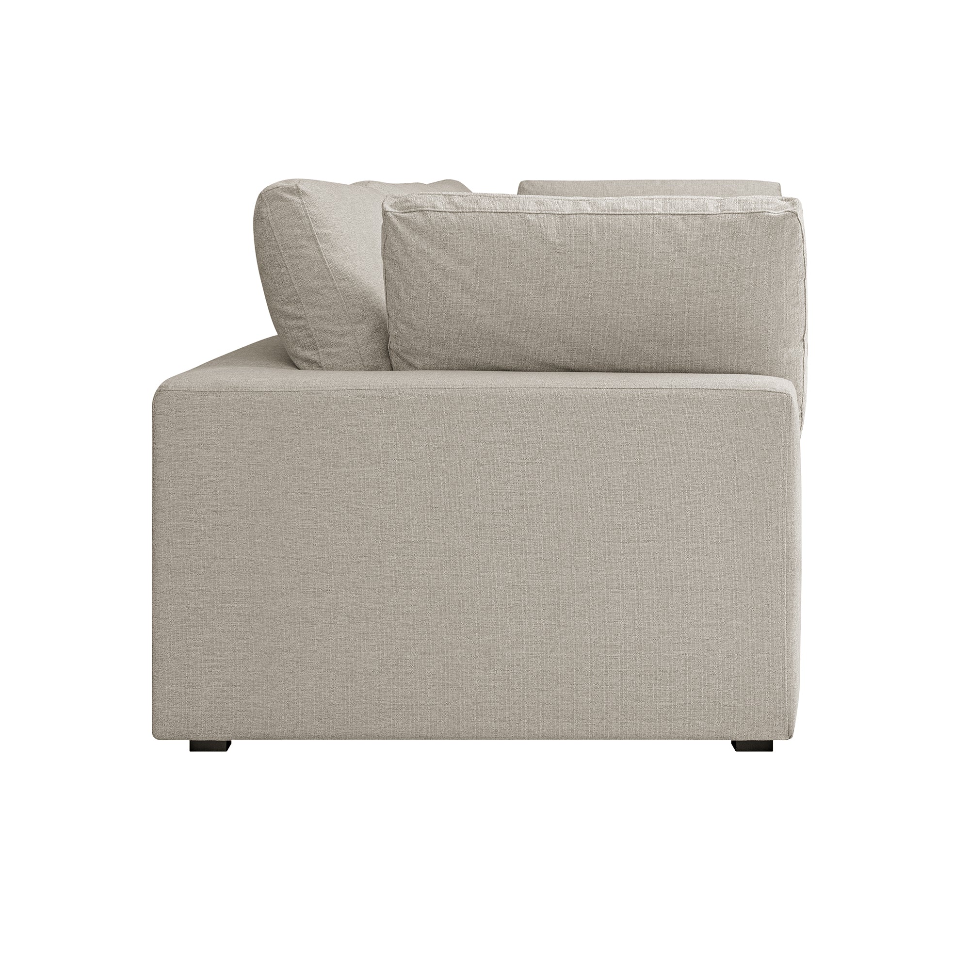 Lutyens Oatmeal Weave Fabric Sectional Sofa, 3-Piece - Image 11
