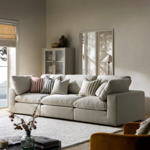 Alternative view of Lutyens Oatmeal Weave Fabric Sectional Sofa, 3-Piece