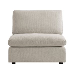 Alternative view of Lutyens Oatmeal Weave Fabric Sectional Sofa, Armless Seat
