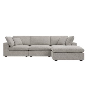 Alternative view of Lutyens Taupe Boucle Sectional Sofa, 3-Piece Chaise