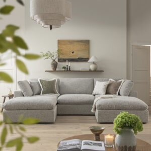 Alternative view of Lutyens Taupe Boucle Sectional Sofa, 5-Piece U-Shape Set