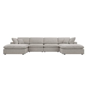 Alternative view of Lutyens Taupe Boucle Sectional Sofa, 6-Piece U-Shape Set