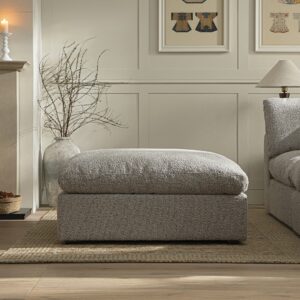 Alternative view of Lutyens Taupe Boucle Sectional Sofa, Stool
